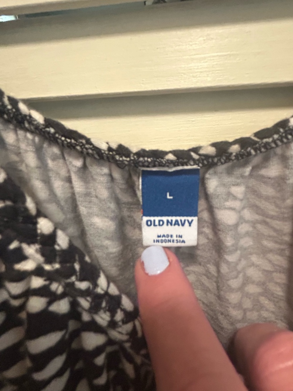 Old Navy Black and White Spaghetti Strap Mini Dress - Picture 2 of 3